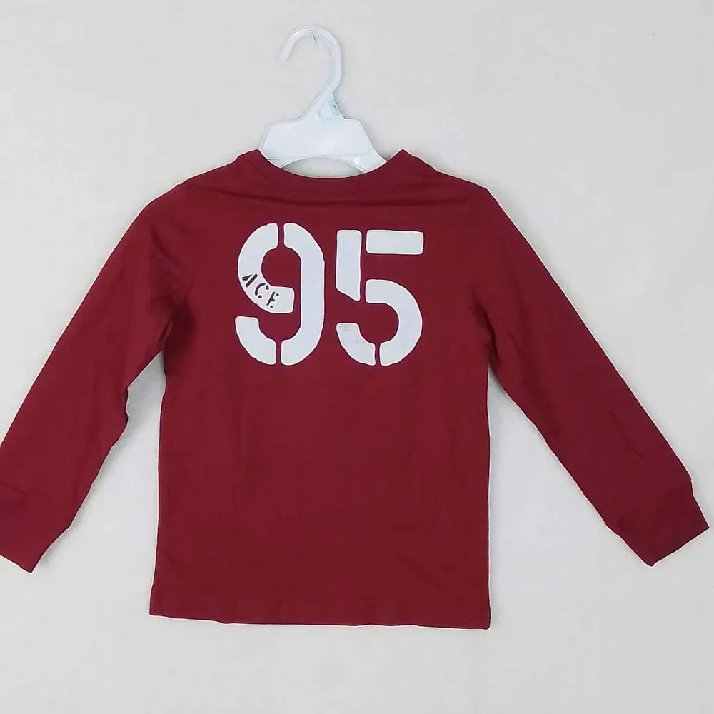 OshKosh Long Sleeve Cotton Tee Size 5 in Red w/ Fighter‎ Jet Theme